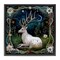 Stupell Industries White Deer Forest Scene Framed Floater Canvas Wall Art Design by The Dutch Lady